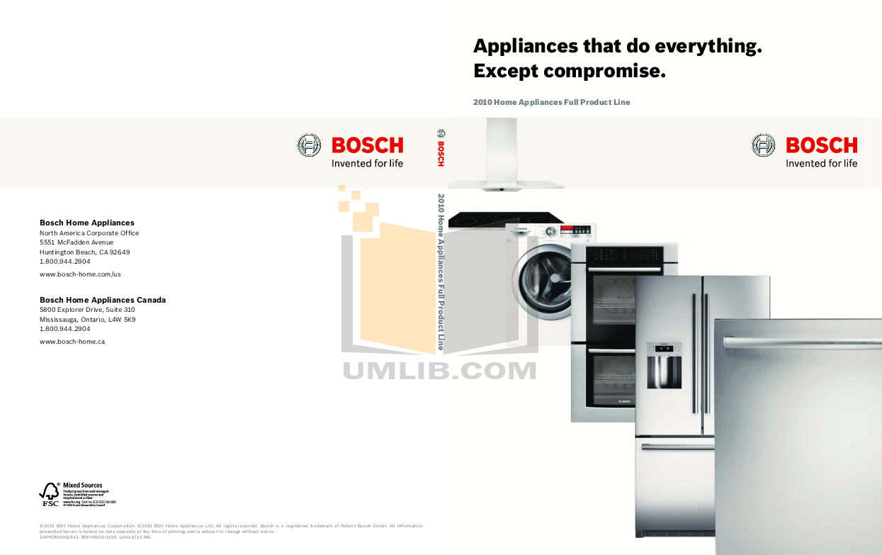 Download free pdf for Bosch Integra SHX45P06UC Dishwasher manual